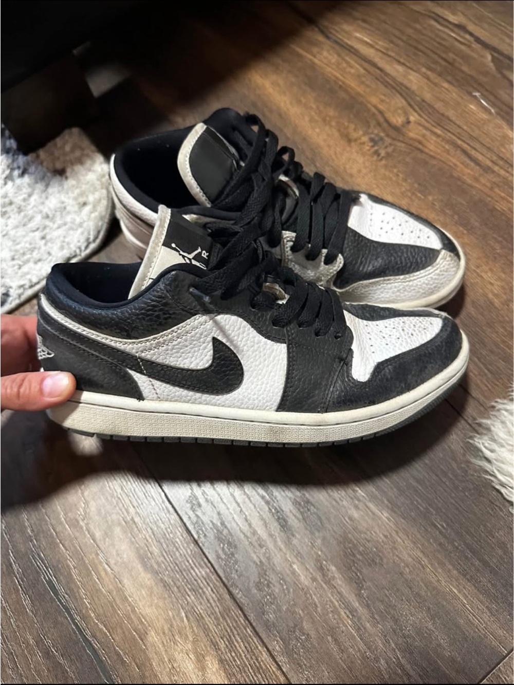 Nike Air Jordan 1 Low Black and White Sneakers
